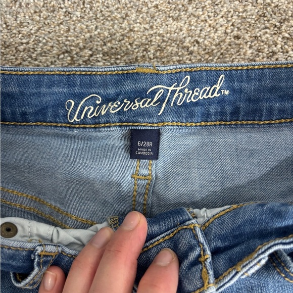 Lot of Universal Thread High Rise Skinny Jeans Size 28/6 medium wash dark wash - Picture 8 of 9